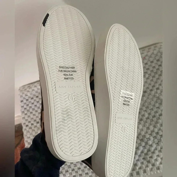 NEW! Ann Taylor Zebra Print Haircalf High Top Sneakers - 6 016 - Picture 9 of 9